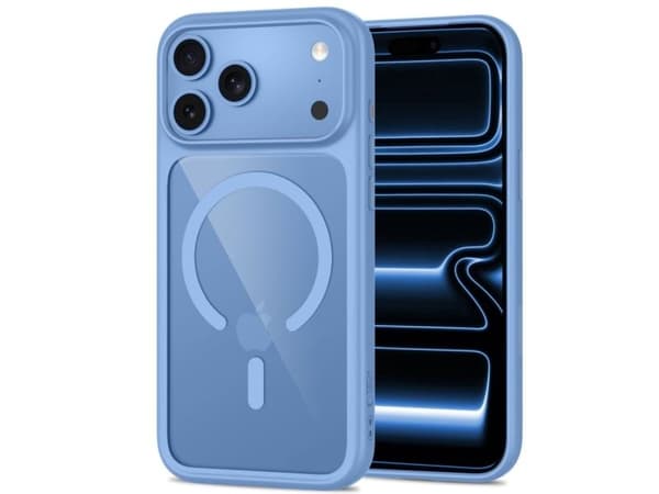 Tech-Protect MagOne CC MagSafe Case + Tempered Glass 2-Pack for iPhone 18 Pro Max / 17 Pro Max - Clear Blue