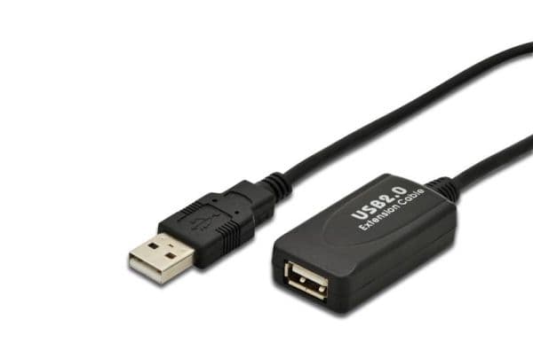 ASSMANN - USB forlængerkabel - USB (hun) til USB (han) - USB 2.0 - 5 m - aktiivinen