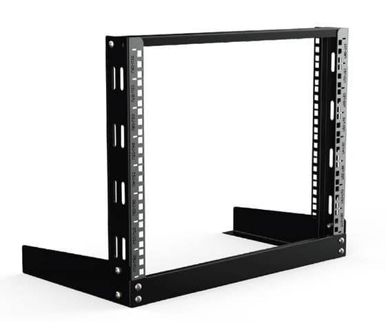 Lanview by Logon - Rack öppen ram - väggmontering - svart - 8U - 19"