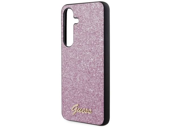 Guess Glitter Script-cover til Samsung Galaxy S24+ - lilla