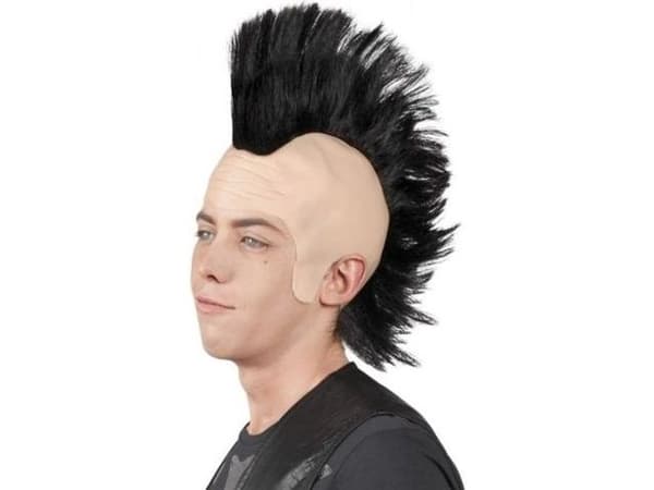 Boland Punk, Rett, Sort, Menn, Polyester, Karneval, 230 g