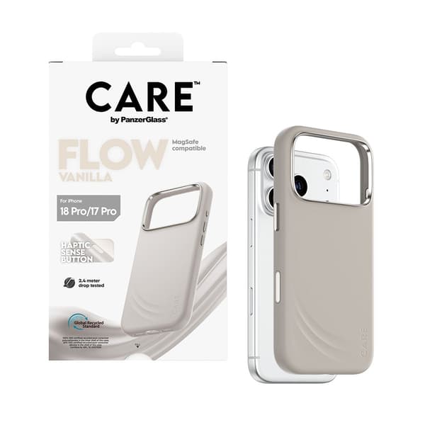 CARE by PanzerGlass Flow Case Vanilla m. MagSafe iPhone 18 Pro | 17 Pro