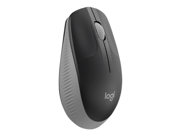 Logitech M190 - Mus - optisk - 3 knapper - trådløs - USB trådløs mottaker - mellomgrå