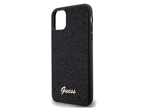 Guess Disco metall script-deksel til iPhone 11 / Xr - svart