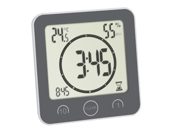 TFA Dostmann Bad- /Küchenuhr mit Timer Timer Grå digital