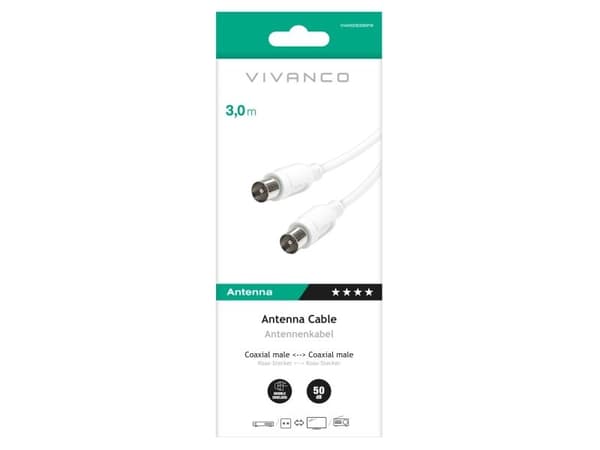 Vivanco antennekabel HAN/HUN 50 dB