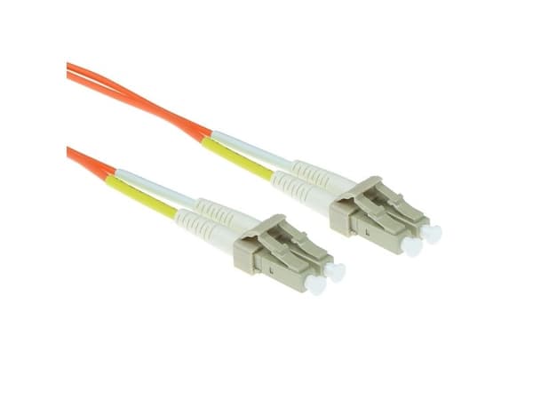 Fiber patchkabel duplex 5 meter LSZH Multimode 62.5/125 OM1 med LC-kontakter
