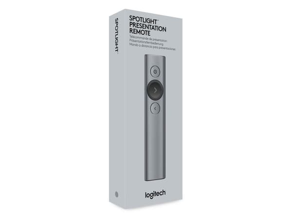 Logitech Spotlight - Presentationsfjärrkontroll - 3 knappar - skiffer