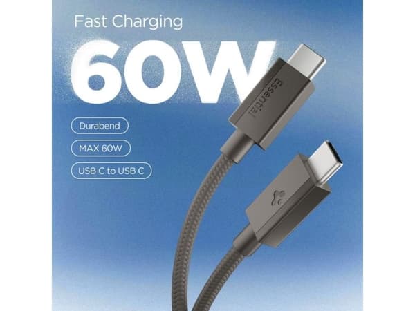 Spigen EB6015CC, 1,5 m, USB C, USB C, 0,48 Gbit/s, Grå