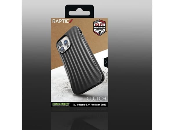 Raptic X-Doria Clutch-deksel til iPhone 14 Pro Max, bakdeksel, svart