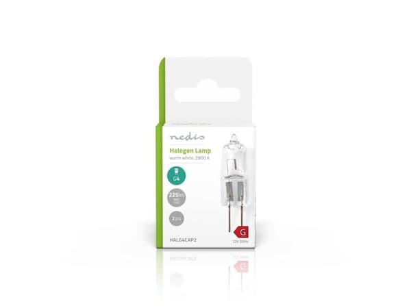 Nedis Halogen Bulbs, 14 W, G4, 2000 timer, 225 lm, Varm hvit, Dimmbar