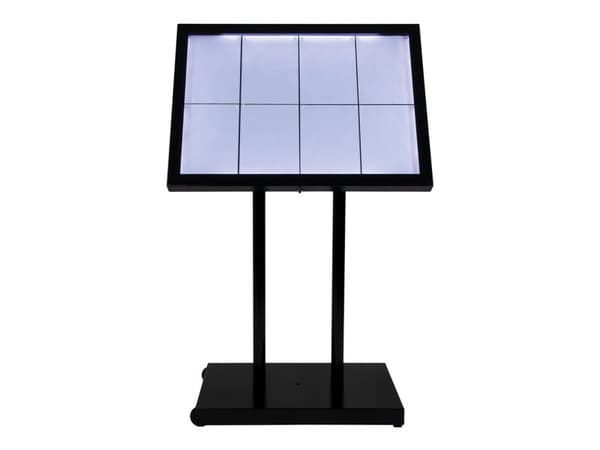 Securit® BLACK STAR XXL LED Informationsdisplay til 8xA4, sort - komplet kit