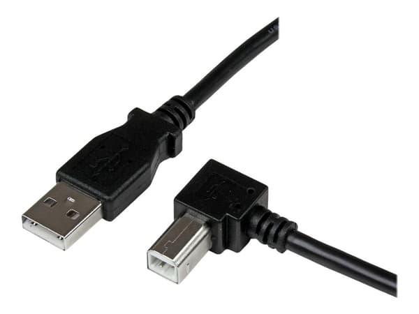 StarTech 1m USB 2.0 A to Right Angle B Cable Cord - 1 m USB Printer Cable - Right Angle USB B Cable - 1x USB A (M), 1x USB B (M) (USBAB1MR) - USB-k...