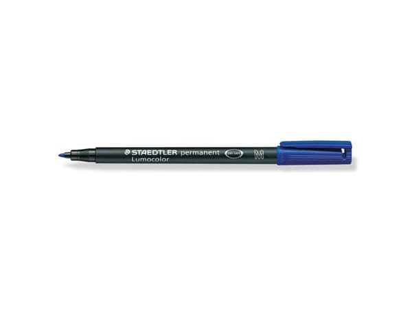 Permanentpennor STAEDTLER Lumocolor 317, medium, 1 mm, blå, 10-pack