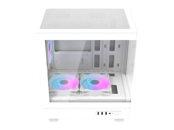 Darkflash DB330M PC-kabinett + 3 vifter (hvit)