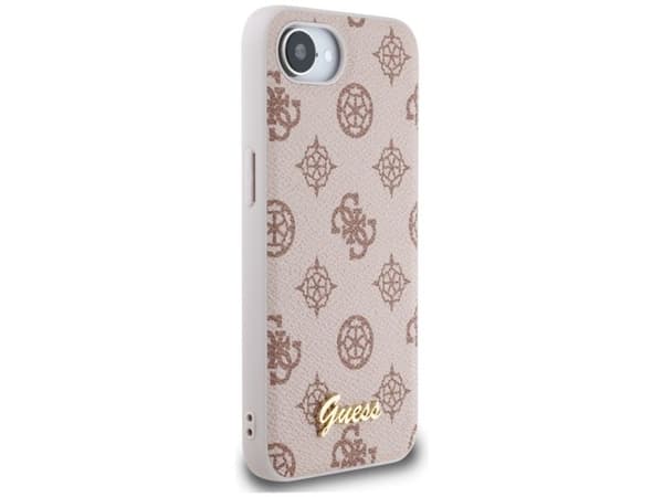 Guess Peony Script MagSafe-skal till iPhone 16e – brun