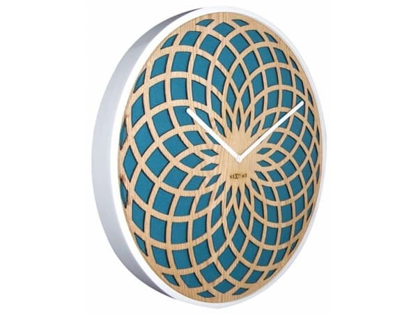 Nextime Sun Small - Klocka - kvarts - väggmonterbar - 35 cm - turkos