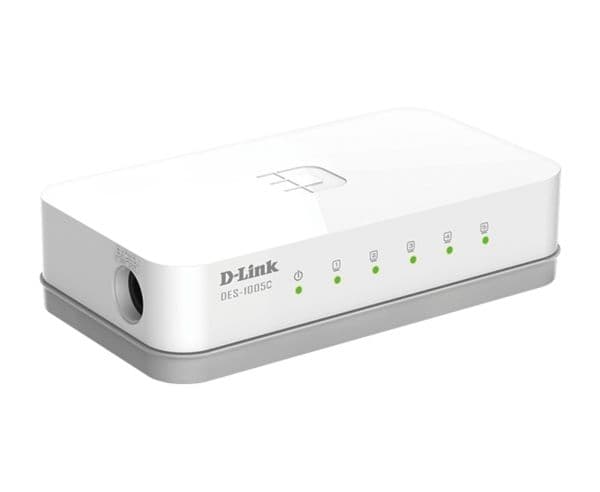 D-Link DES 1005C - Switch - ohanterad - 5 x 10/100 - skrivbordsmodell