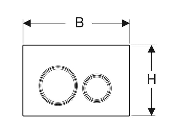 GEBERIT BETJENINGSPLADE SIGMA 21 FORKROMET