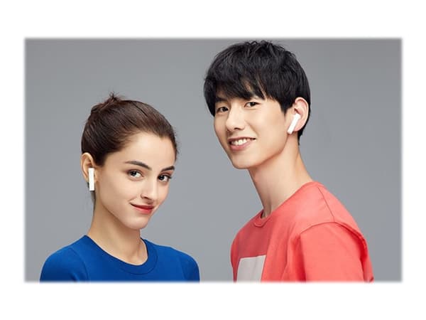 Xiaomi MI True Wireless Earphones 2 Basic - True wireless-hörlurar med mikrofon - öronknopp - Bluetooth - vit