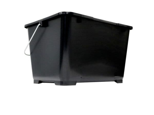 Home it Work®Firkantet rullespand 14 liter sort
