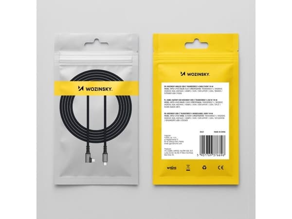 Wozinsky USB-C til USB-C-kabel 1 m, svart (5907769376696)