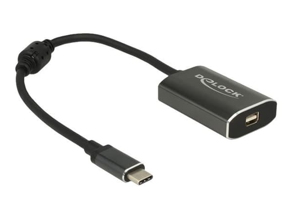 Delock - Ekstern videoadapter - VL100 - USB-C - Mini DisplayPort - mørk grå - løsvekt