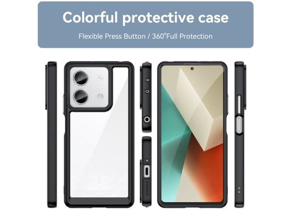 Etui Outer Space Case z żelową ramką do Xiaomi Redmi Note 13 5G - sort