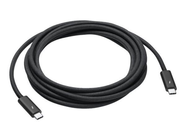 Apple Thunderbolt 4 Pro - Thunderbolt-kabel - USB-C (hann) til USB-C (hann) - USB 3.2 / USB4 / Thunderbolt 3 / Thunderbolt 4 / DisplayPort - 3 m - ...
