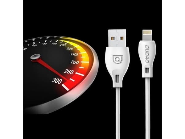 Dudao USB / Lightning-kabel 2,4A 1m hvit (L4L 1m hvit)