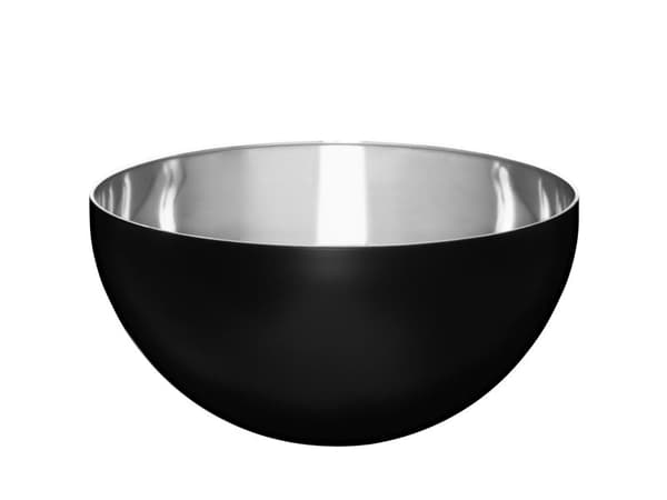 Skål i rustfritt stål, sort 19 cm