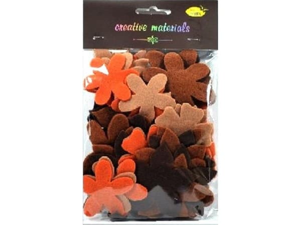 Filtblommor bruntonade 60 st