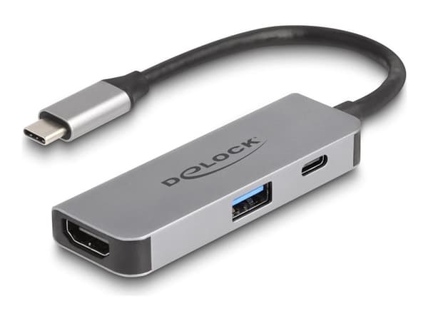 Delock - Dokkingstasjon - USB-C / Thunderbolt 3 / Thunderbolt 4 - HDMI