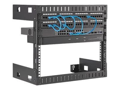 Startech 8U 19" Wall Mount Network Rack - 12" Deep 2 Post Open Frame Server Room Rack for Data/AV/IT/Computer Equipment/Patch Panel with Cage Nuts ...