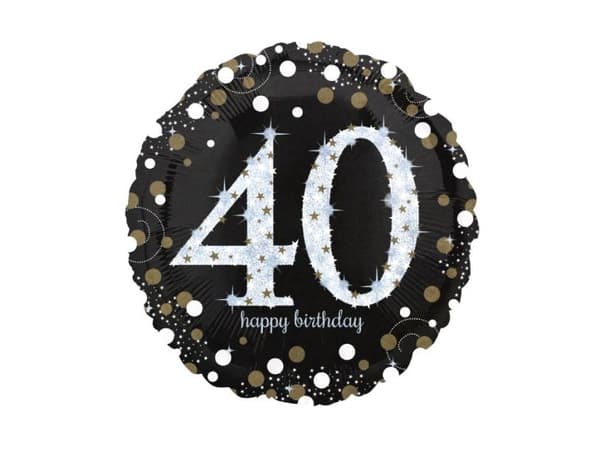 Folie ballon 40 år Sparkling