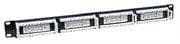 Cat5e Patch Panel 24-Port, UTP, 1U, Black