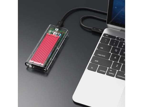 Orico M.2 NVMe SSD-hus till USB-C 10Gbps - röd