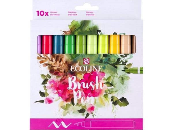 Ecoline Brush Pen-set Botanic | 10 färger