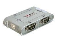DeLOCK 4 Port USB 2.0 Serial Hub, Hopea, Windows 2000/XP/Server 2003/Vista, USB 2.0, Serial