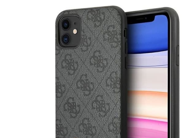 Guess 4G Triangle Collection-etuier til iPhone 11 6,1" / Xr - grå