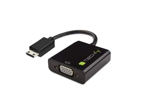 TECHly - Videoadapter - HD-15 (VGA) hun til 19 pin mini HDMI tyyppi C han