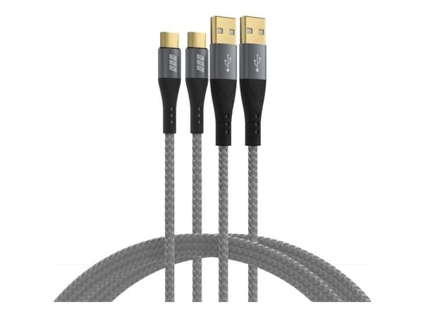 EFB Elektronik USB-AC-00006, 1 m, USB A, USB C, USB 2.0, 0,48 Gbit/sek., Sort, Grå