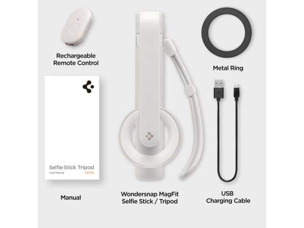 Selfiestick Spigen S571W MagSafe Bluetooth med stativ - beige