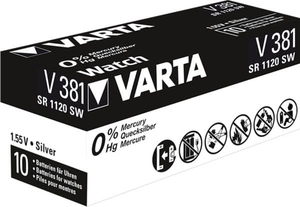 Varta V 381 - Batteri SR55 - sølvoksid - 45 mAh