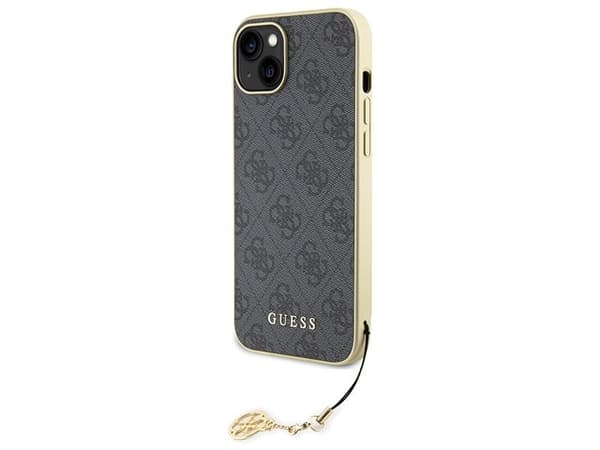 Guess 4G Charms Collection-etui til iPhone 15 Plus - grå