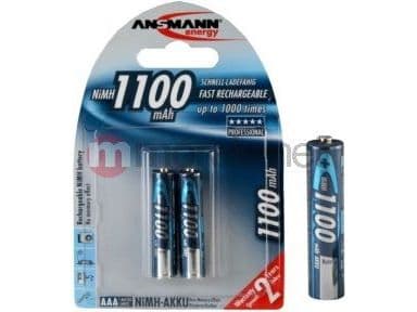 ANSMANN Micro - Batteri 2 x AAA - NiMH - (oppladbart) - 1100 mAh