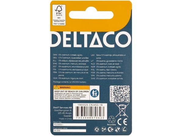 CR2450 litium 1-pack