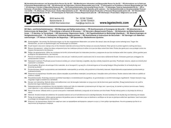 BGS technic Clamps Set, 890 g