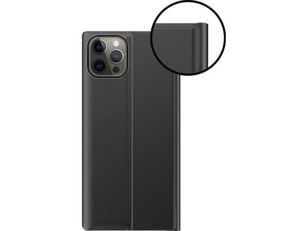 Sleep Case Bokcase-typ med smart fönster för iPhone 13 Pro - blå