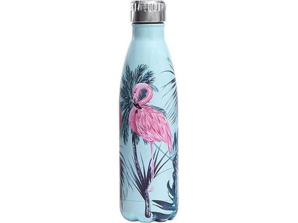 Termosflaska flamingo- och palmdesign